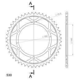 KAWASAKI GPZ R NINJA  900 1990-1996 CORONA EN ACERO DE 48 DIENTES