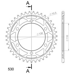 KAWASAKI GPZ R NINJA 600 1985-1988 CORONA EN ACERO DE 39 DIENTES