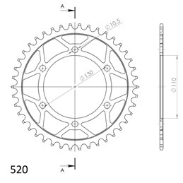 KAWASAKI Z 300 2015-2016 CORONA EN ACERO DE 42 DIENTES