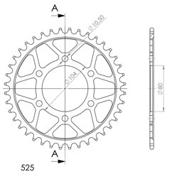 KAWASAKI Z ABS 1000 2007-2009 CORONA EN ACERO DE 40 DIENTES