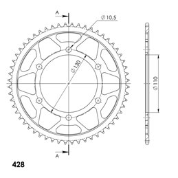 KAWASAKI Z EURO4 125 2019-2020 
	CORONA EN ACERO DE 56 DIENTE
S