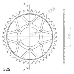KAWASAKI Z RS EURO4 900 2018-2020 CORONA EN ACERO DE 42 DIENTES