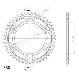KAWASAKI ZRX 1100 1997-2000 CORONA EN ACERO DE 45 DIENTES