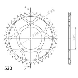 KAWASAKI ZZR 1400 2006-2011 CORONA EN ACERO DE 41 DIENTES