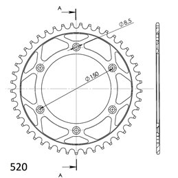 KTM SMR 4T 560 2006-2007 CORONA DE 45 DIENTES