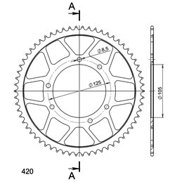 RIEJU MRT EURO4 50 2018-2020 CORONA EN ACERO DE 62 DIENTES