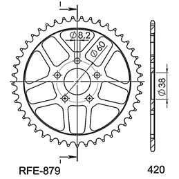 CORONA EN ACERO DE 44 DIENTE
S RIEJU RS 1 50 1996-2001