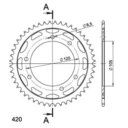 RIEJU SMX 50 2001-2004 CORONA EN ACERO DE 48 DIENTES