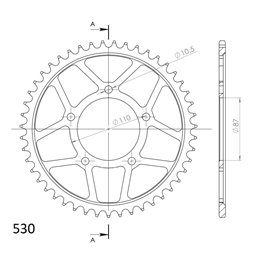 SUZUKI GSF N BANDIT ABS 650 2005-2006 CORONA EN ACERO DE 47 DIENTES