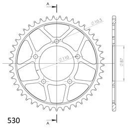SUZUKI GSX 750 1998-2006 CORONA EN ACERO DE 45 DIENTES