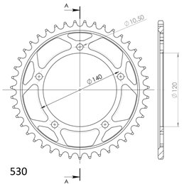 SUZUKI GSX R 1000 2007-2008 CORONA EN ACERO DE 43 DIENTES