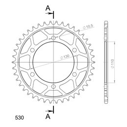 SUZUKI GSX R 1000 2009-2010 CORONA EN ACERO DE 42 DIENTES
