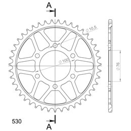 SUZUKI GSX R 750 1991-1991 CORONA EN ACERO DE 43 DIENTES