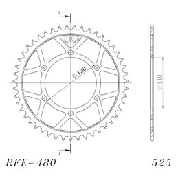 YAMAHA MT09 ABS 850 2014-2020 CORONA EN ACERO DE 45 DIENTES