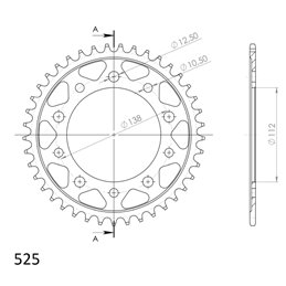 YAMAHA YZF R1 1000  2015-2024 CORONA EN ACERO DE 41 DIENTES
