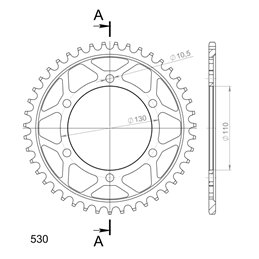 YAMAHA YZF R1 1000 2000-2001 CORONA EN ACERO DE 43 DIENTES