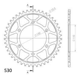 YAMAHA YZF R1 1000 2004-2005 CORONA EN ACERO DE 45 DIENTES