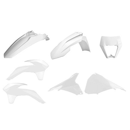 KIT RESTYLING ENDURO KTM EXC/EXC-F (14-16) Blanco Guardabarros delantero/Portafaros (17-19)