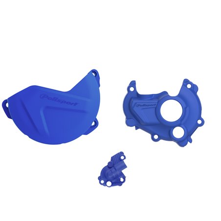 KIT PROTECTOR TAPA EMBRAGUE + ENCENDIDO + BOMBA AGUA YAMAHA YZ250F (15-18) Azul