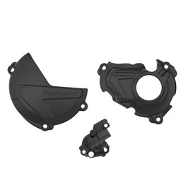 KIT PROTECTOR TAPA EMBRAGUE + ENCENDIDO + BOMBA AGUA YAMAHA YZ250F(19-23) WR250F/YZFX(20-23) Negro