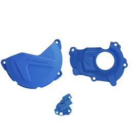 KIT PROTECTOR TAPA EMBRAGUE + ENCENDIDO + BOMBA AGUA YAMAHA YZ450F(18-22) YZ450FX/WR450F(19-23) Azul