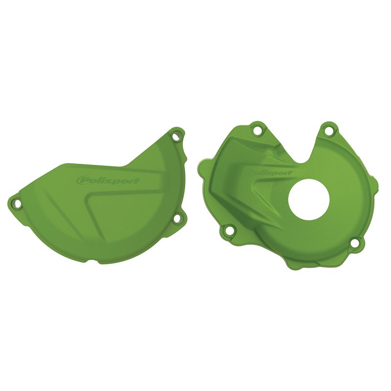 KIT PROTECTOR TAPA EMBRAGUE + ENCENDIDO KX450F (16-18) Verde