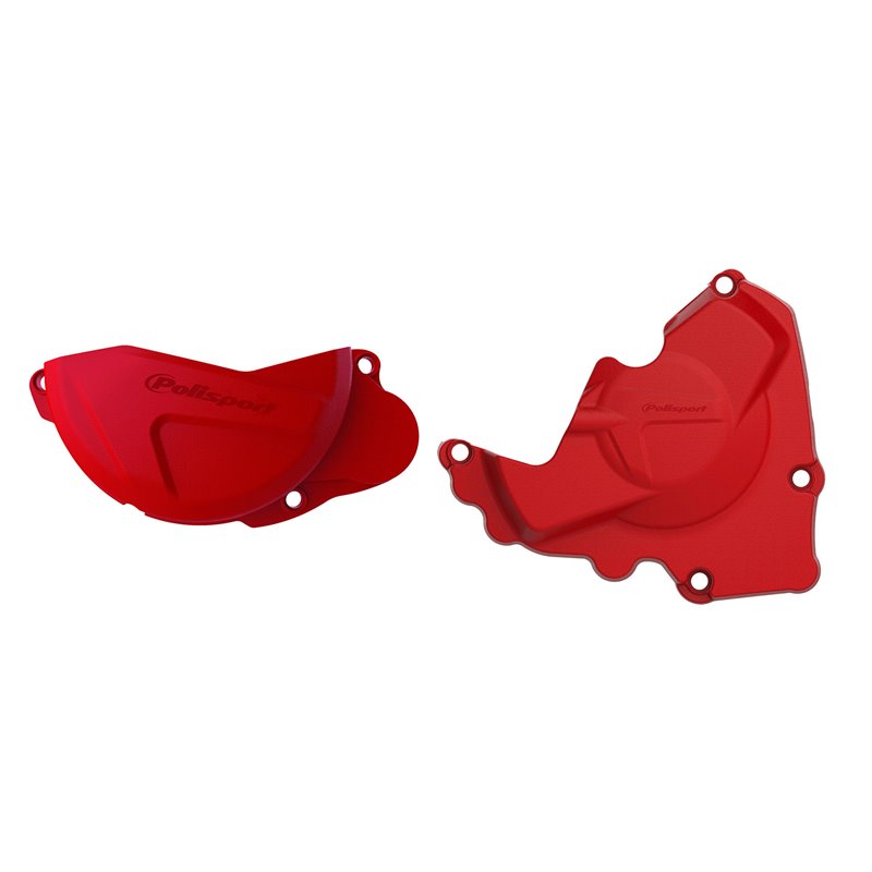 KIT PROTECTOR TAPA EMBRAGUE + ENCENDIDO HONDA CRF250R (13-17) Rojo