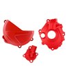 KIT PROTECTOR TAPA EMBRAGUE + ENCENDIDO + BOMBA AGUA HONDA CRF250R/RX (18-24) Rojo