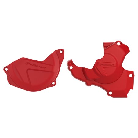 KIT PROTECTOR TAPA EMBRAGUE + ENCENDIDO HONDA CRF450R (16-17) Rojo