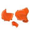 KIT PROTECTOR TAPA EMBRAGUE + ENCENDIDO + BOMBA AGUA KTM EXC/XCW 250/300 (17-22) Naranja