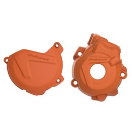 KIT PROTECTOR TAPA EMBRAGUE + ENCENDIDO KTM SXF/XCF250/350 (13-15) Naranja