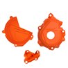 KIT PROTECTOR TAPA EMBRAGUE + ENCENDIDO + BOMBA AGUA KTM SXF/XCF 250/350 (16-22) Naranja