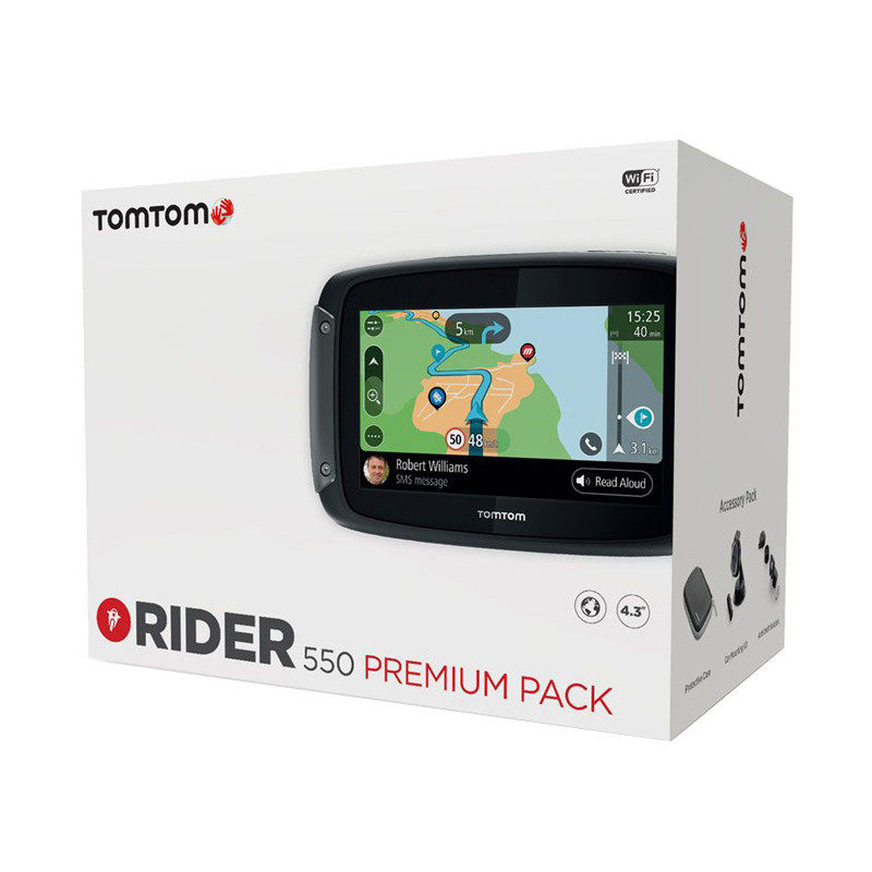 NAVEGADOR TOMTOM RIDER 550 WORLD PREMIUM PACK