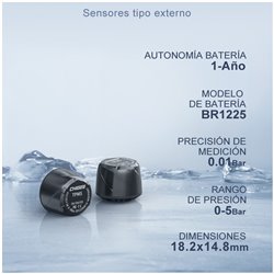 MONITOR DE PRESION DE NEUMATICOS CHIGEE G3 EXTERNO NEGRO