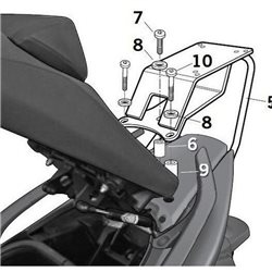 YAMAHA T-MAX 500 2008 - 2012 ANCLAJE BAUL SHAD