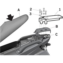 GILERA RUNNER 50SP VX 200 2003 - 2018 ANCLAJE BAUL SHAD