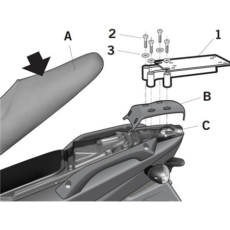 GILERA RUNNER 150 2003 - 2025 ANCLAJE BAUL SHAD