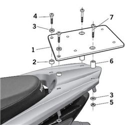 HONDA NSC50 2011 - 2020 ANCLAJE BAUL SHAD