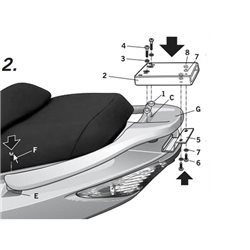 KYMCO XCITING 250 2005 - 2015 ANCLAJE BAUL SHAD