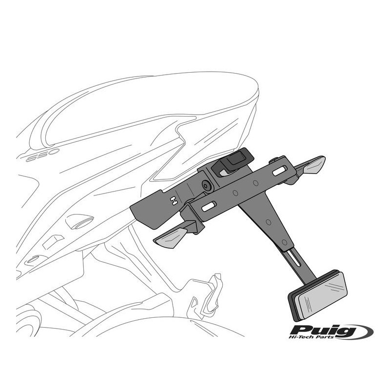 DL650XT V-STROM 15' - 16'  PORTAMATRICULAS PUIG