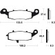 KAWASAKI GPZ (right caliper) 1100 (95-96) PASTILLAS FRENO DELANTERAS BREMBO